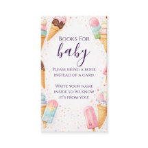 Sweet Treat Ice Cream Pastel Books for Baby Shower