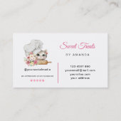 Sweet Treats Bakery Chef Kitten Visitenkarte (Rückseite)