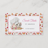 Sweet Treats Bakery Chef Kitten Visitenkarte (Vorderseite)