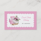 Sweet Treats Bakery Pink Visitenkarte (Vorderseite)