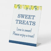 Sweet Treats Lemon Bridal Shower Sign Sockelschild (Vorderseite)