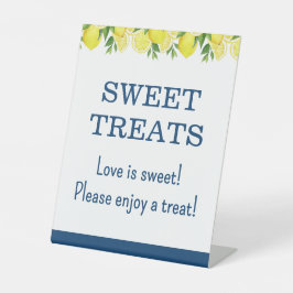 Sweet Treats Lemon Bridal Shower Sign Sockelschild