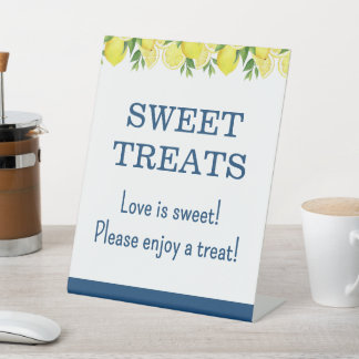 Sweet Treats Lemon Bridal Shower Sign Sockelschild