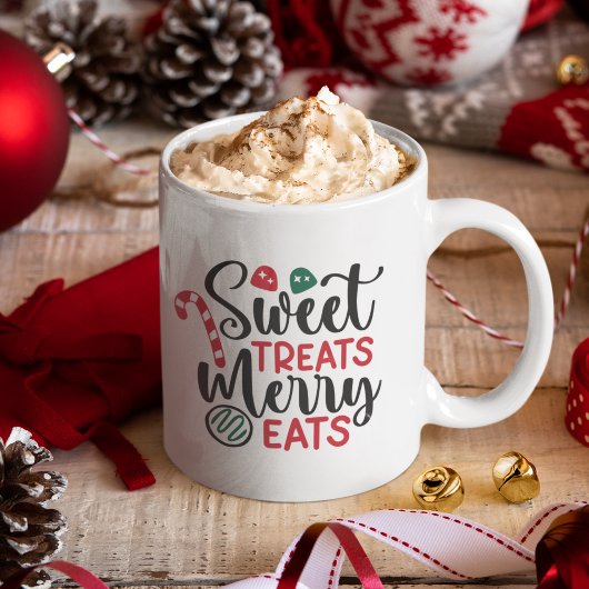 Sweet Treats Merry Eats Cute Christmas Kaffeetasse