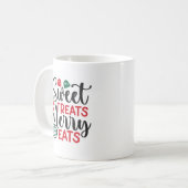 Sweet Treats Merry Eats Cute Christmas Kaffeetasse (Vorderseite Links)