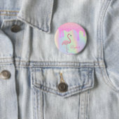 Sweet Trendy Holographic, Pink Flamingo Button (Beispiel)