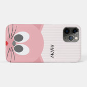 Sweet Trendy Pink Cat Case-Mate iPhone Hülle (Rückseite (Horizontal))