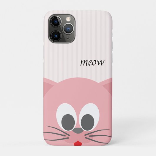 Sweet Trendy Pink Cat Case-Mate iPhone Hülle (Rückseite)