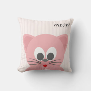 Sweet Trendy Pink Cat Kissen