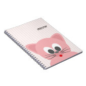 Sweet Trendy Pink Cat Notizblock (Rechte Seite)