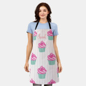 Sweet Trendy Pink Cup Cakes Schürze (Getragen)