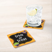 Sweet Trick oder Treat Halloween-Party Rechteckiger Pappuntersetzer (Vor Ort)