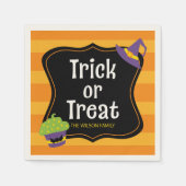 Sweet Trick oder Treat Halloween-Party Serviette (Vorderseite)
