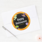 Sweet Trick oder Treat Happy Halloween Party Runder Aufkleber (Umschlag)