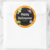 Sweet Trick oder Treat Happy Halloween Party Runder Aufkleber (Tasche)