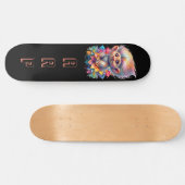 *~* Sweet Troll AP89 Neon Black Initials Blume Skateboard (Horizontal)