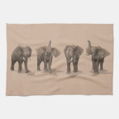 Sweet Trumping Elephants Quartett Handtuch (Horizontal)