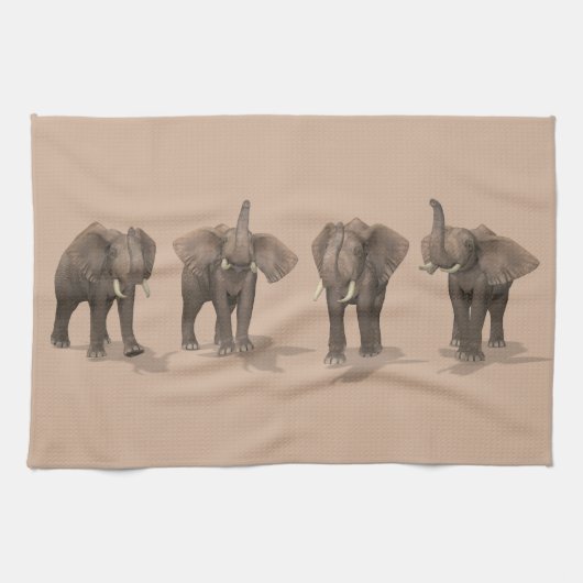 Sweet Trumping Elephants Quartett Handtuch (Horizontal)