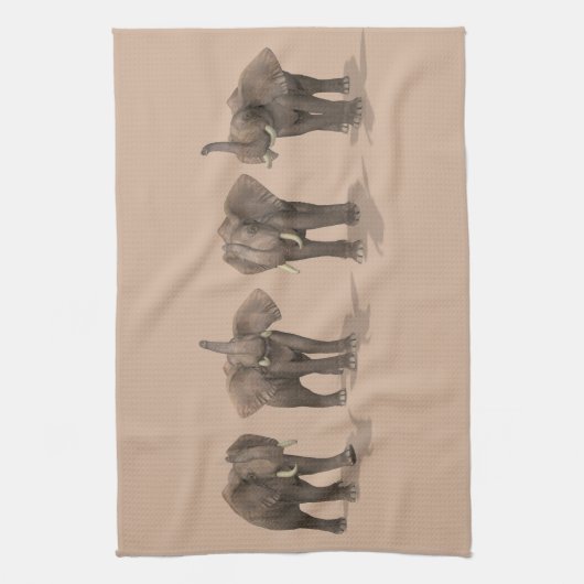 Sweet Trumping Elephants Quartett Handtuch (Vertikal)