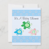 Sweet Turtle Baby Dusche Einladung (Vorderseite)