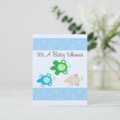 Sweet Turtle Baby Dusche Einladung (Stehend Vorderseite)