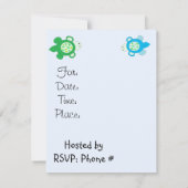 Sweet Turtle Baby Dusche Einladung (Rückseite)