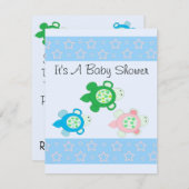 Sweet Turtle Baby Dusche Einladung (Vorne/Hinten)