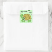Sweet Turtle Vielen Dank Quadratischer Aufkleber (Tasche)