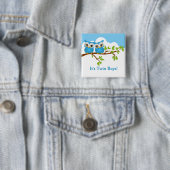 Sweet Twins Owls Boy Baby Button (Beispiel)