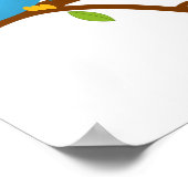 Sweet Twins Owls Boy Baby Showbanner Poster (Ecke)