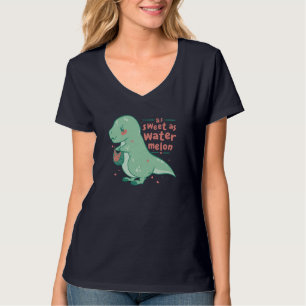 Sweet Tyrannosaurus Rex Watermelon Cartoon Niedlic T-Shirt