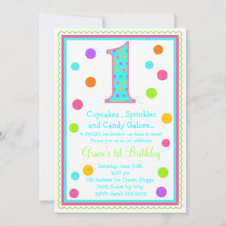 Sweet Überraschung 1. Geburtstag Einladung