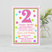 Sweet Überraschung 2. Geburtstag Einladung (Stehend Vorderseite)