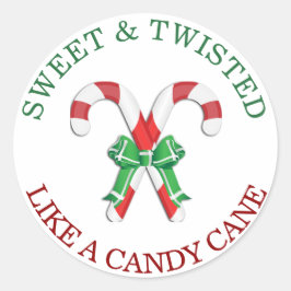Sweet und geflechtet wie ein Candy Cane Sticker