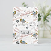 Sweet und Niedliches Chickademuster Dankeskarte (Stehend Vorderseite)