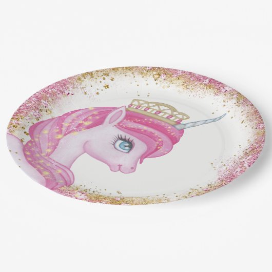 Sweet Unicorn Baby Duschpapier Teller (Schrägansicht)