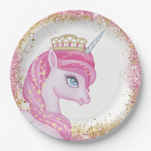 Sweet Unicorn Baby Duschpapier Teller (Vorderseite)