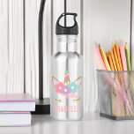 Sweet Unicorn Edelstahlflasche<br><div class="desc">Sweet Girly einicorn personalisiertes Design.</div>