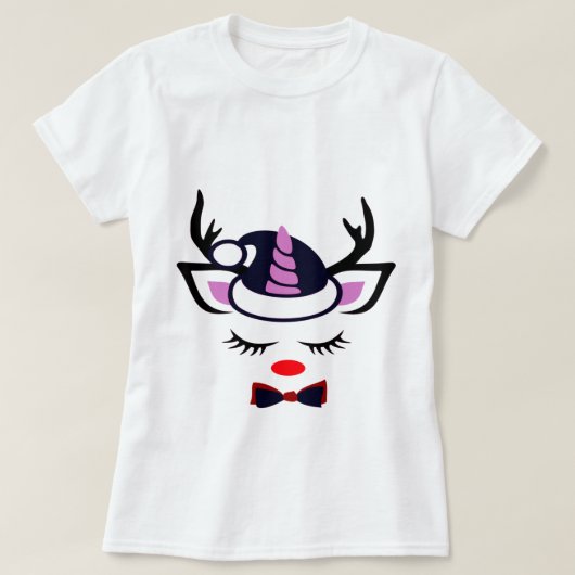 Sweet Unicorn Gesicht T-Shirt (Design vorne)