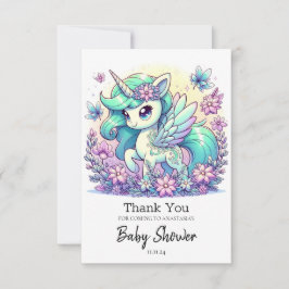 Sweet Unicorn Kinderdusche Dankeskarte