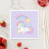 Sweet Unicorn mit Regenbogen Shooting Star Serviette (Beispiel)