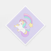 Sweet Unicorn mit Regenbogen Shooting Star Serviette (Ecke)