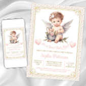Sweet Valentine Cherub Baby Dusche Einladung