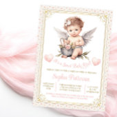 Sweet Valentine Cherub Baby Dusche Einladung