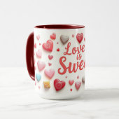 Sweet Valentine Chocolate Heart  Tasse (Vorderseite Links)