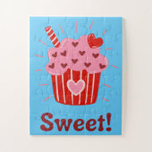 Sweet Valentine Cupcake Puzzle für Kinder (Vertikal)