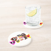 Sweet Valentine day dolls Getränkeuntersetzer (Seite)