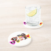 Sweet Valentine day dolls Getränkeuntersetzer (Seite)