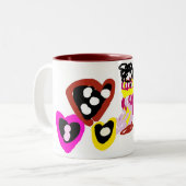 Sweet Valentine day dolls Zweifarbige Tasse (Vorderseite Links)