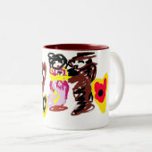 Sweet Valentine day dolls Zweifarbige Tasse (VorderseiteRechts)